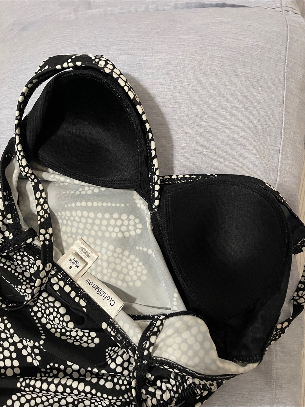 croft & barrow Black and White Dot-Print Tank - Picture 4 of 4